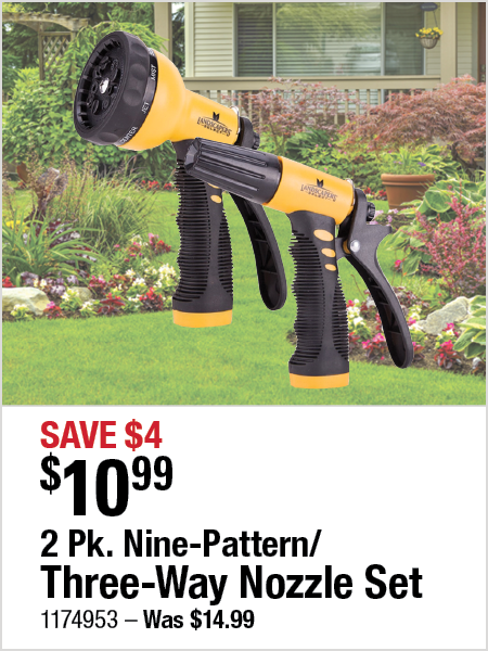 2 Pk. Nine-Pattern/ Three-Way Nozzle Set